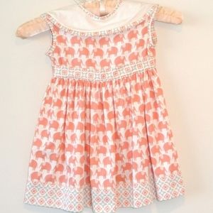 Organic Cotton Dress Empire Waist Size 3 Toddler Girls Coral OOAK Easter Wedding
